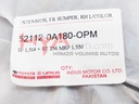 EXTENSION, FR BUMPER, RH L/COLOR