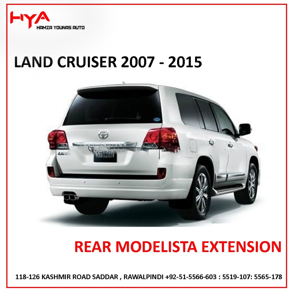 703A-FJ-200-10 M W [REAR BUMPER EXTENSION LAND CRUISER 2010 MODELISTA WHITE UNCLE TAIWAN]