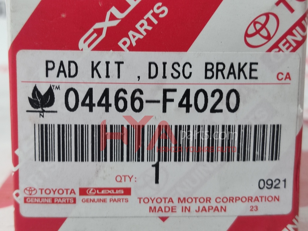 PAD KIT, DISC BRAKE, REAR