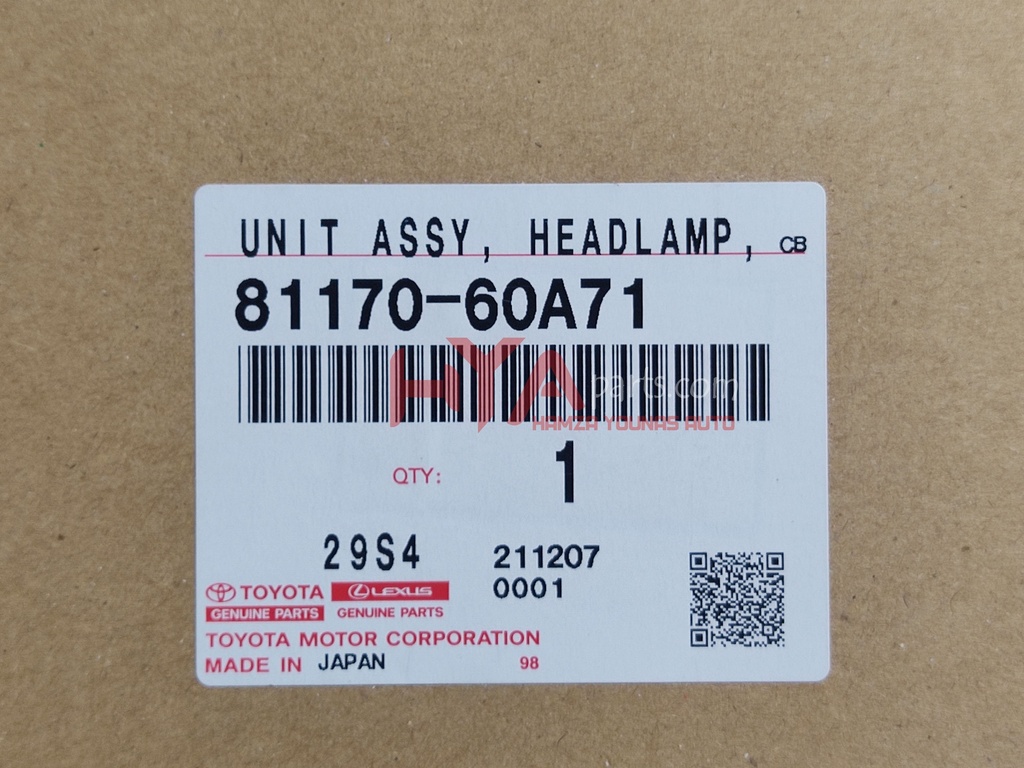 UNIT ASSY, HEADLAMP, LH (HEAD LIGHT) | H Y A parts UNIT ASSY, HEADLAMP, LH (HEAD LIGHT) | H Y A parts