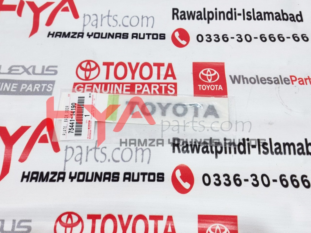 PLATE, BACK DOOR NAME