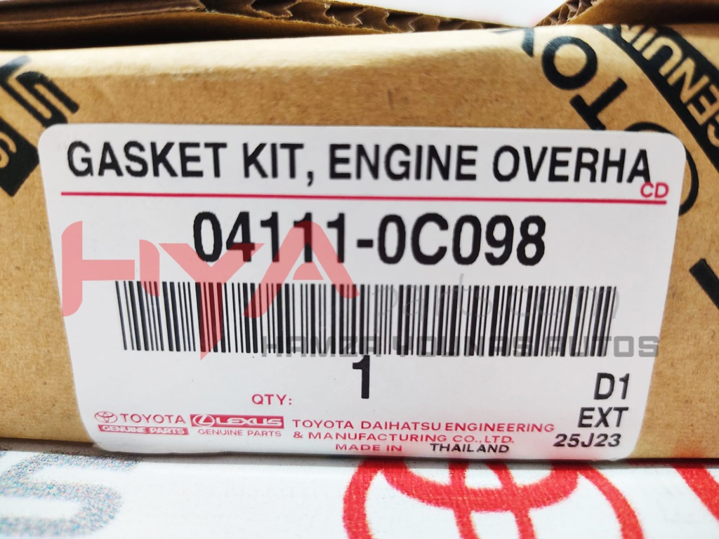 GASKET KIT, ENGINE OVERHAUL