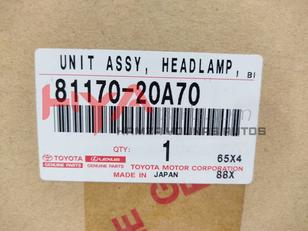 UNIT ASSY, HEADLAMP, LH (HEAD LIGHT)