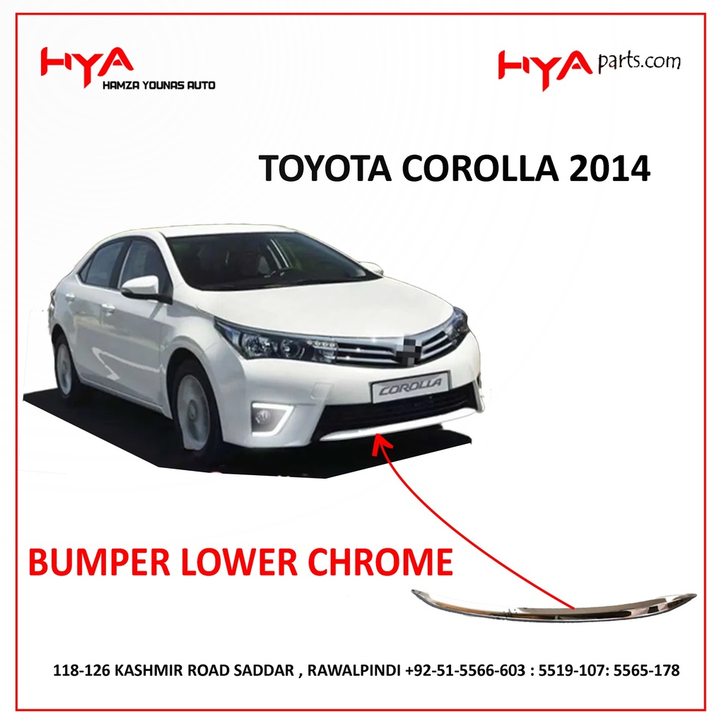 PZ057-12004 [BUMPER LOWER CHROME COROLLA 2014]