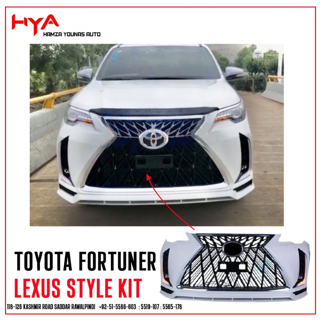 BODY KIT FORTUNER 2018 LX V3 (FRONT , BACK)