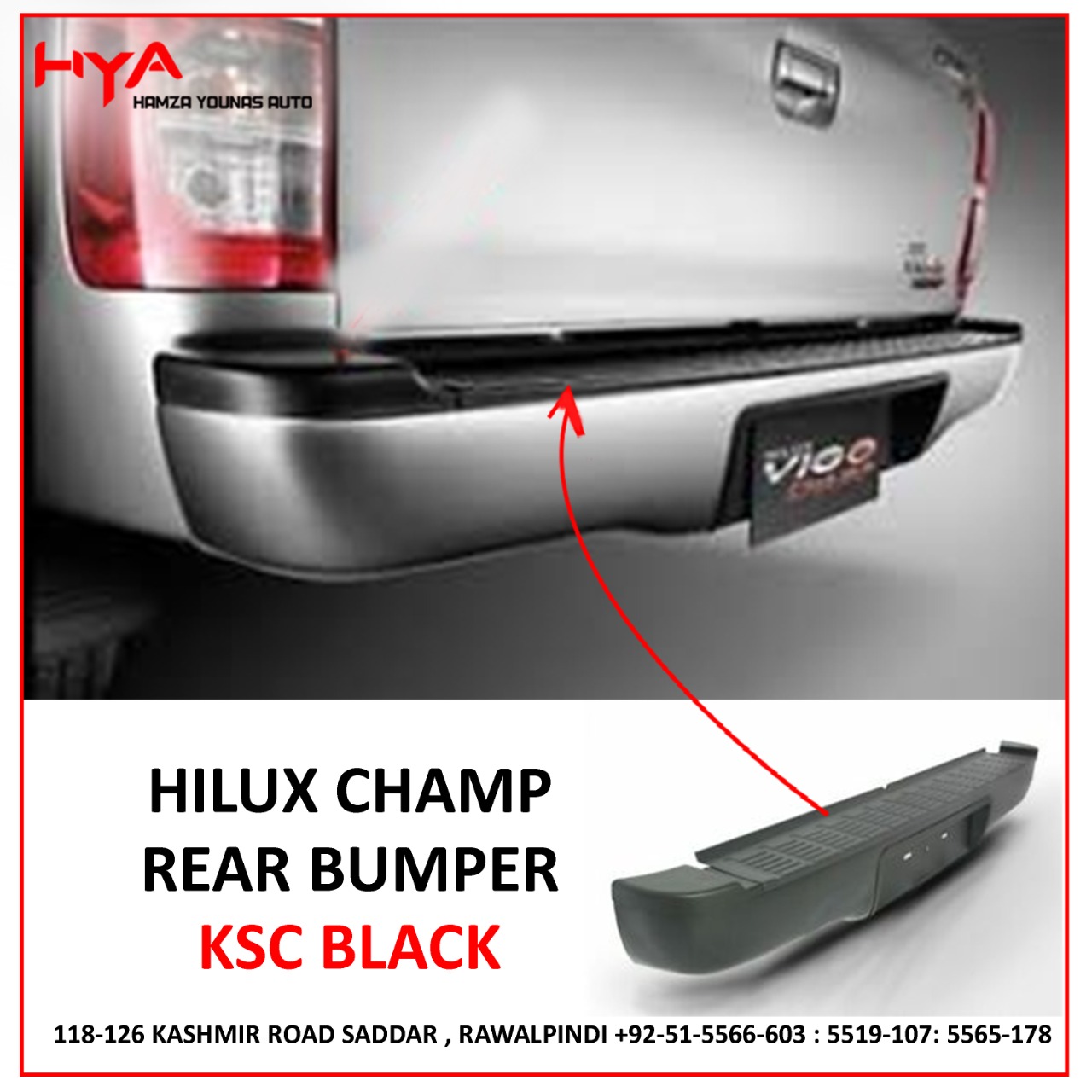 [RB KSC CHAMP B] REAR BUMPER HILUX CHAMP KSC (BLACK)