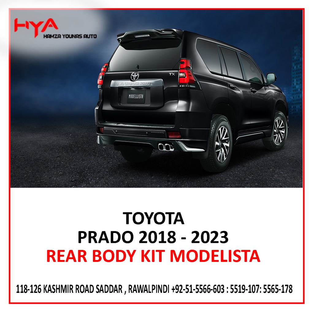 REAR BUMPER EXTENSION PRADO 2018 MODELISTA  BLACK 