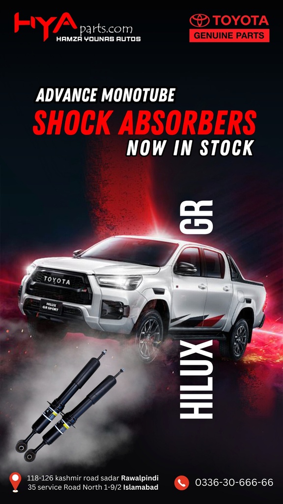 HILUX GR MONOTUBE SHOCKS 4PC SET