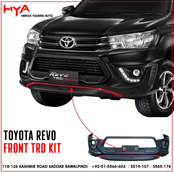 FRONT BUMPER EXTENSION REVO TRD SPORTIO BLACK