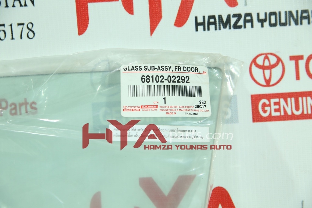 GLASS SUB-ASSY, FRONT DOOR, LH