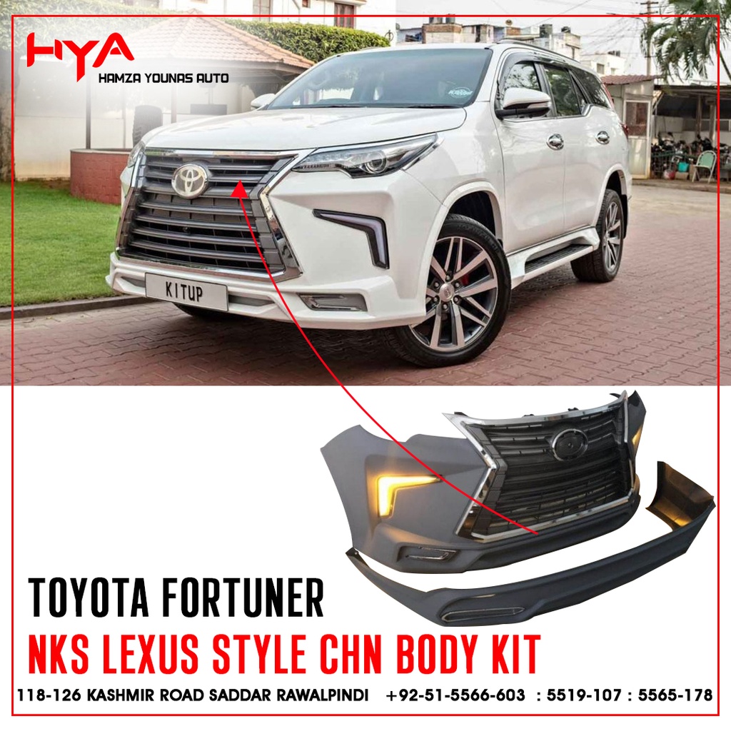 BODY KIT FORTUNER 2018 LEXUS SYTLE (FRONT , BACK ,SIDES)