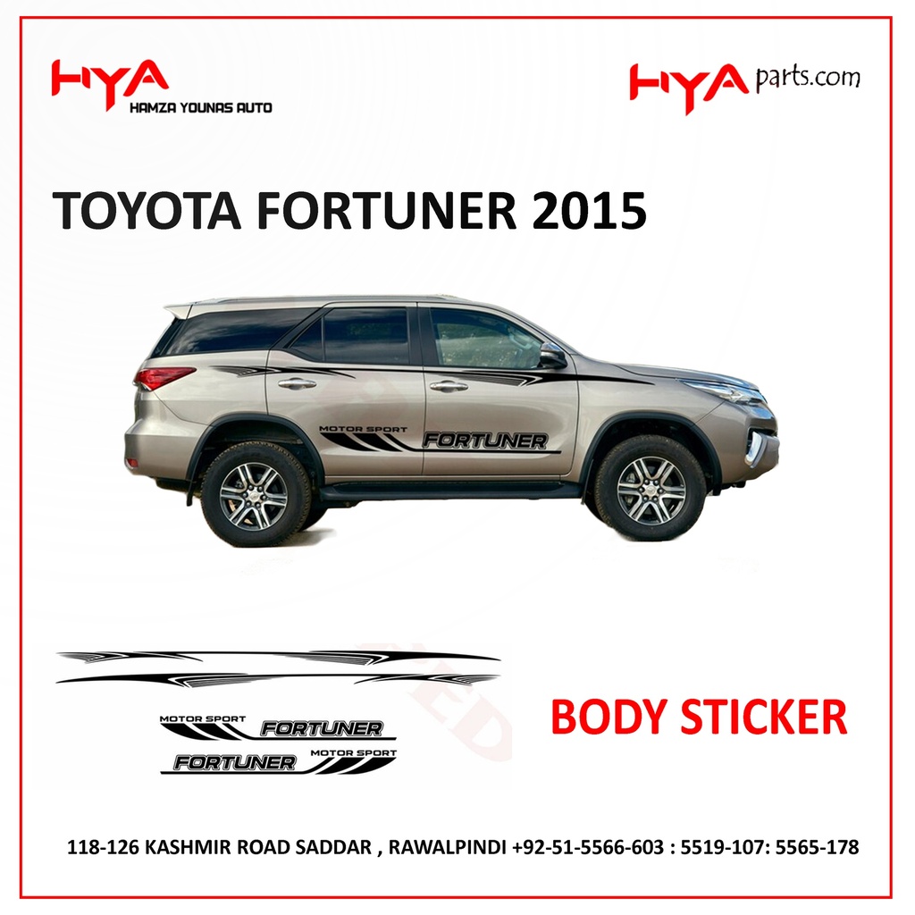 [PZ046-0KB46] PZ046-0KB46 [BODY STICKER FORTUNER 2015 BLACK]