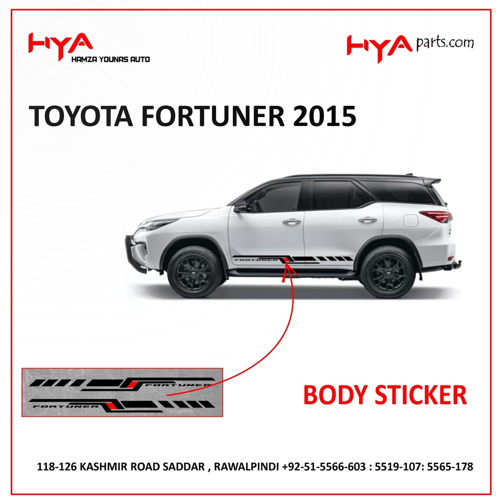 [PZ046-0KB47] PZ046-0KB47 [BODY STICKER FORTUNER 2015 GREY]