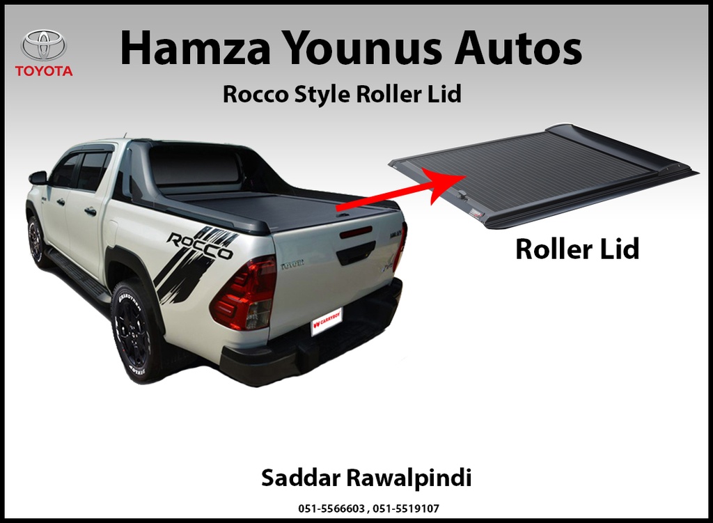 [RL HILUX W/RB-CH] ROLLER LID HILUX WITH ROLL BAR OPTION