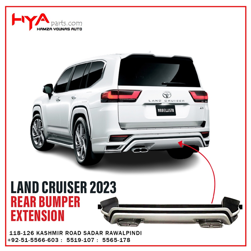 [703A-FJ-300-CH M] REAR BUMPER EXTENSION LAND CRUISER 2023 MODELISTA
