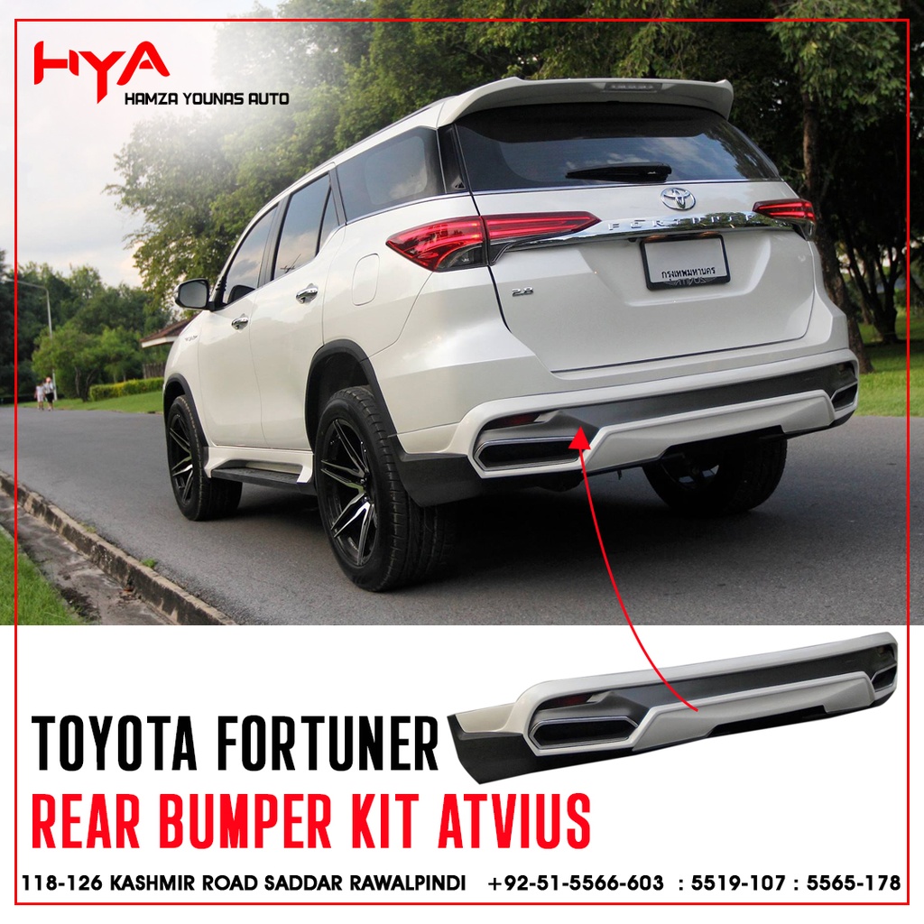 [703A-FOR-ATIVUS-CH-UP] REAR BUMPER KIT FORTUNER 2017 ATIVIS DESGIN CHINA
