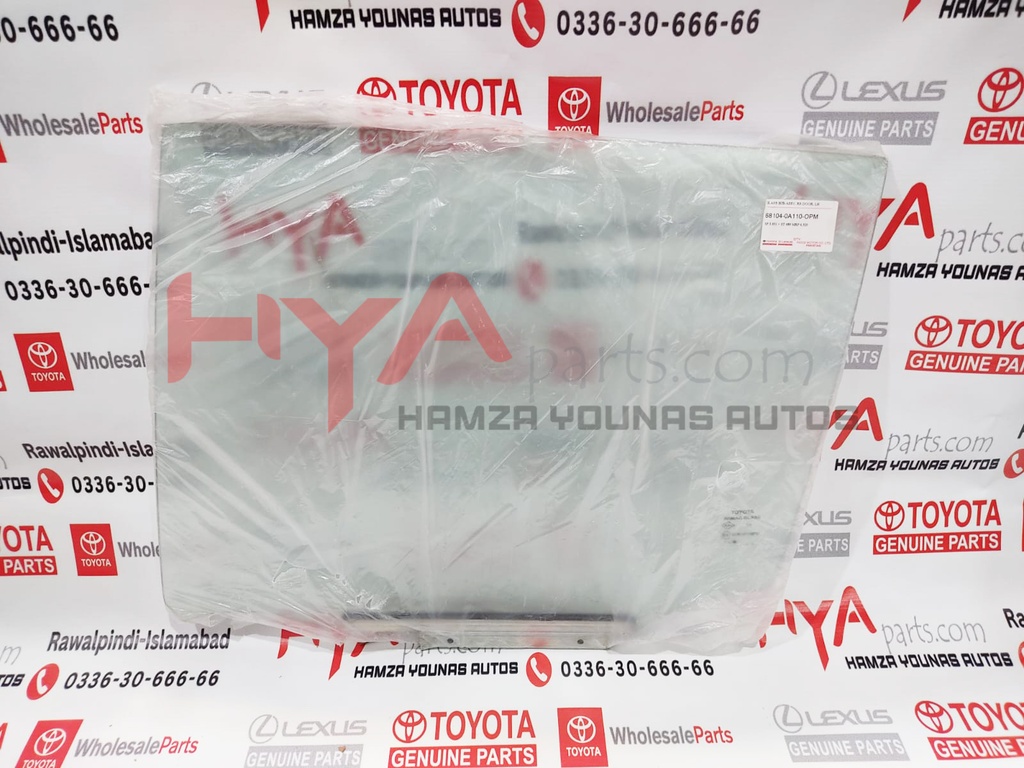 [68104-0A110-OPM] GLASS SUB-ASSY, RR DOOR, LH 