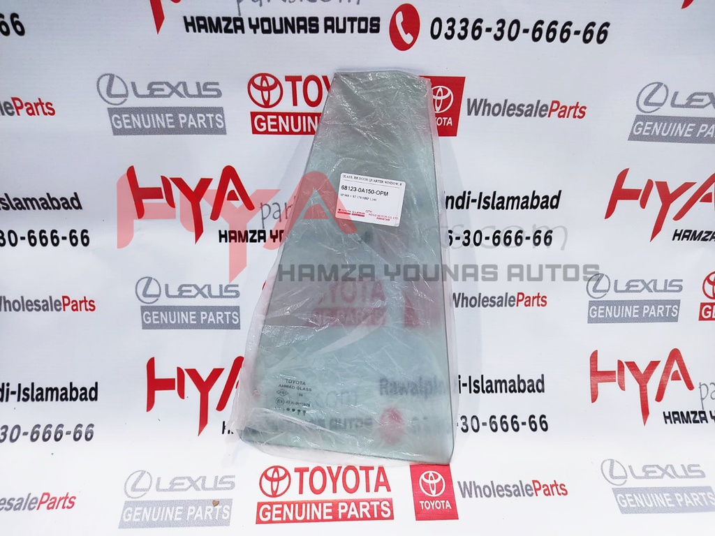 [68123-0A150-OPM] GLASS, RR DOOR QUARTER WINDOW, RH 