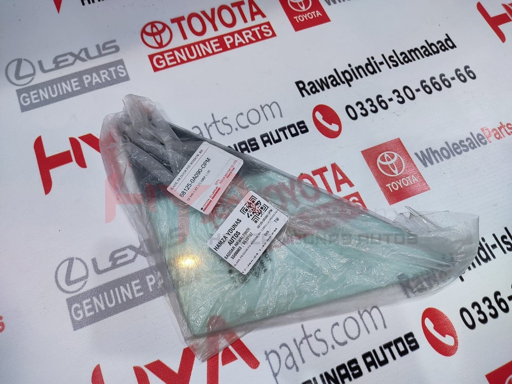 [68125-0A090-OPM] GLASS, FR DOOR FIX WINDOW, RH 