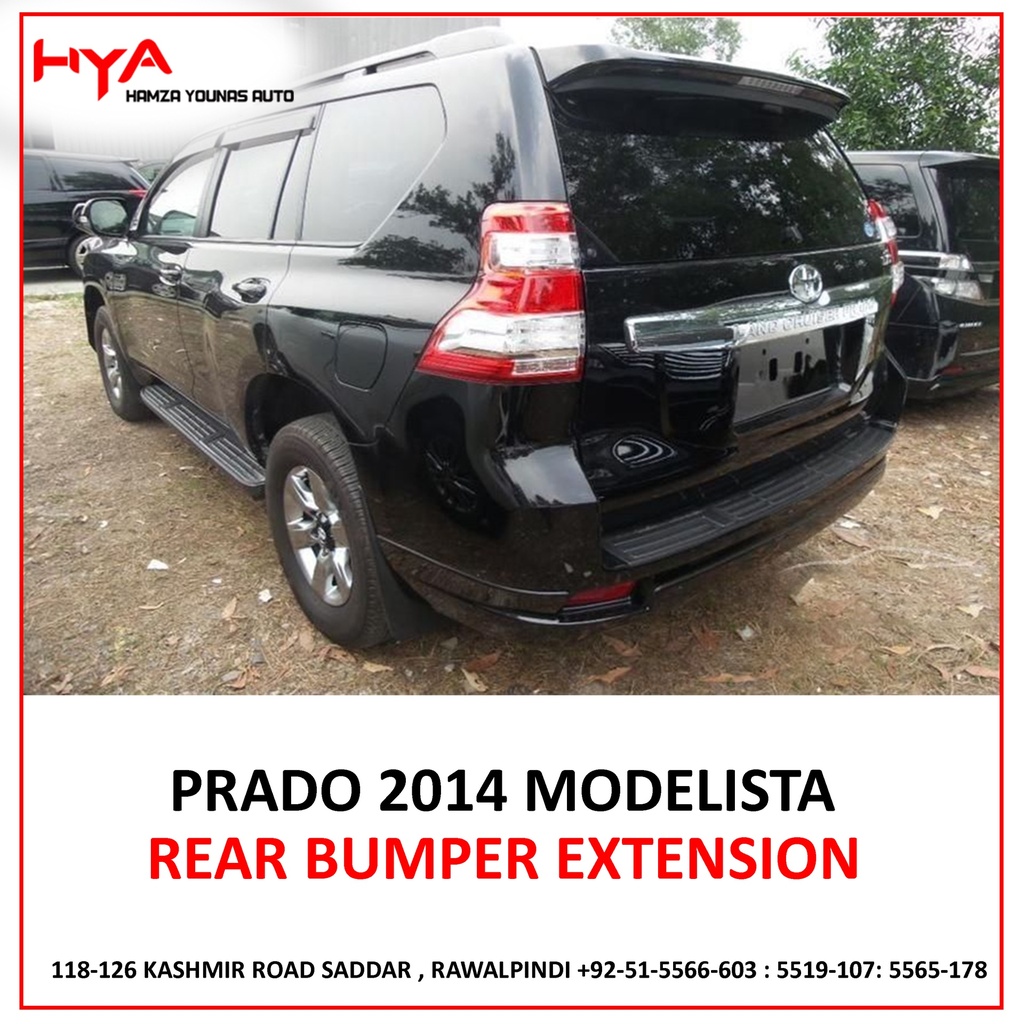 [703A-FJ-150-14-CH V1 B] REAR BUMPER EXTENSION PARDO 2014 MODELISTA BLACK 
