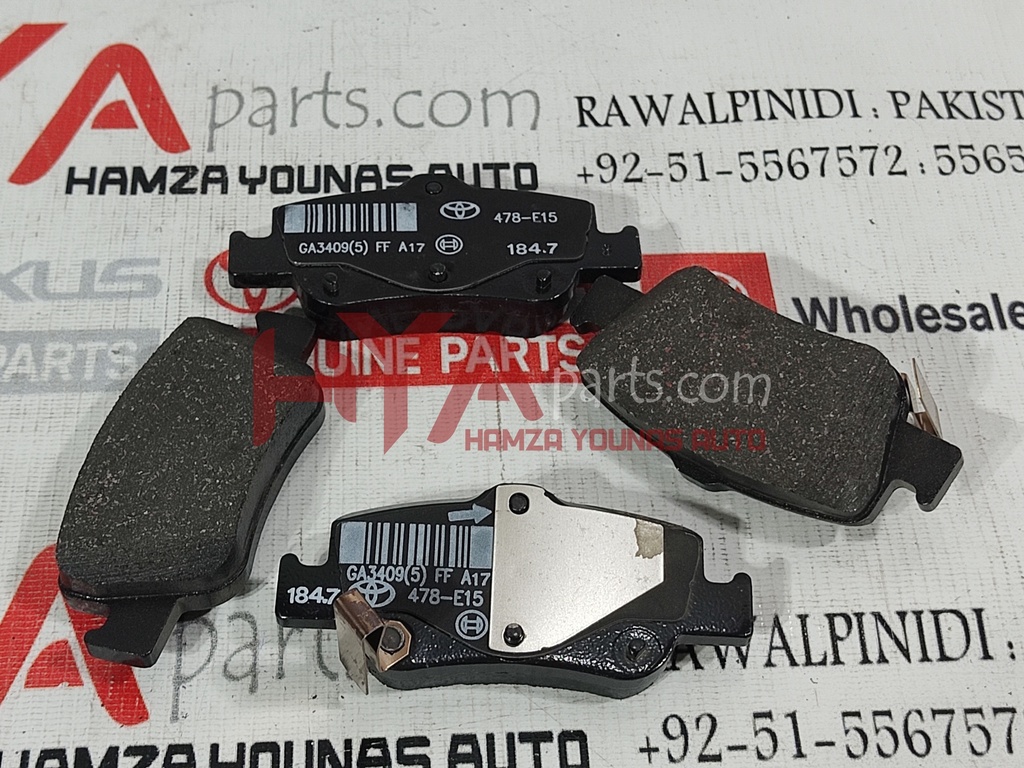 [04466-02181] PAD KIT, DISC BRAKE, REAR