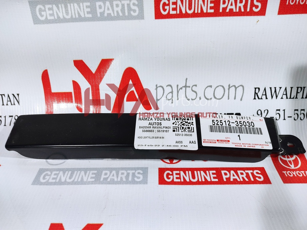 [52512-35030] FILLER, FRONT BUMPER, RH