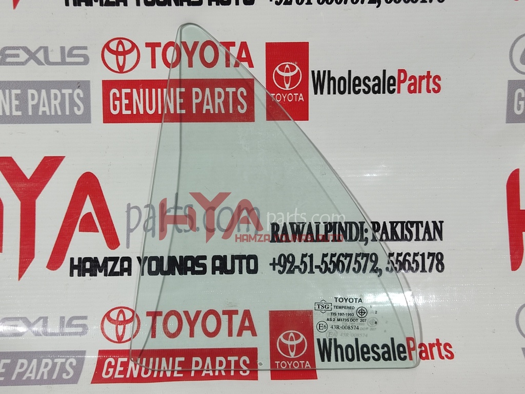 [68124-12720] GLASS, REAR DOOR QUARTER WINDOW, LH