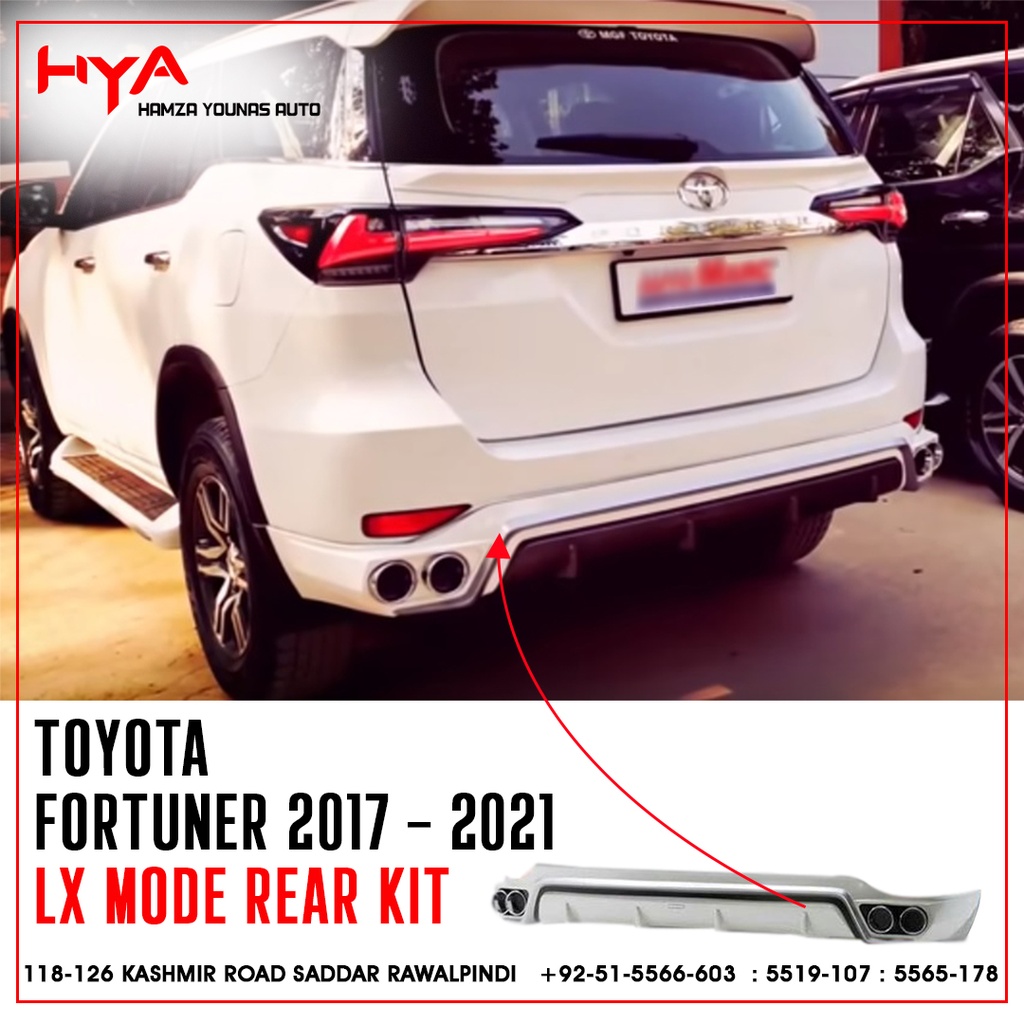 [703A-FORTUNER-18-LX-TW] REAR BUMPER KIT FORTUNER 2017 LX MODE