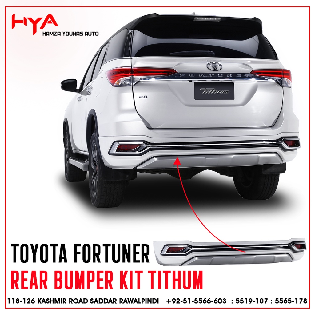 [703A-FORTUNER-18-TITHUM-TW] REAR BUMPER KIT FORTUNER 2017 TITHUM